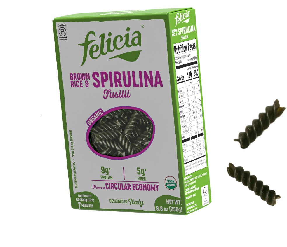 Brown Rice & Spirulina Fusilli